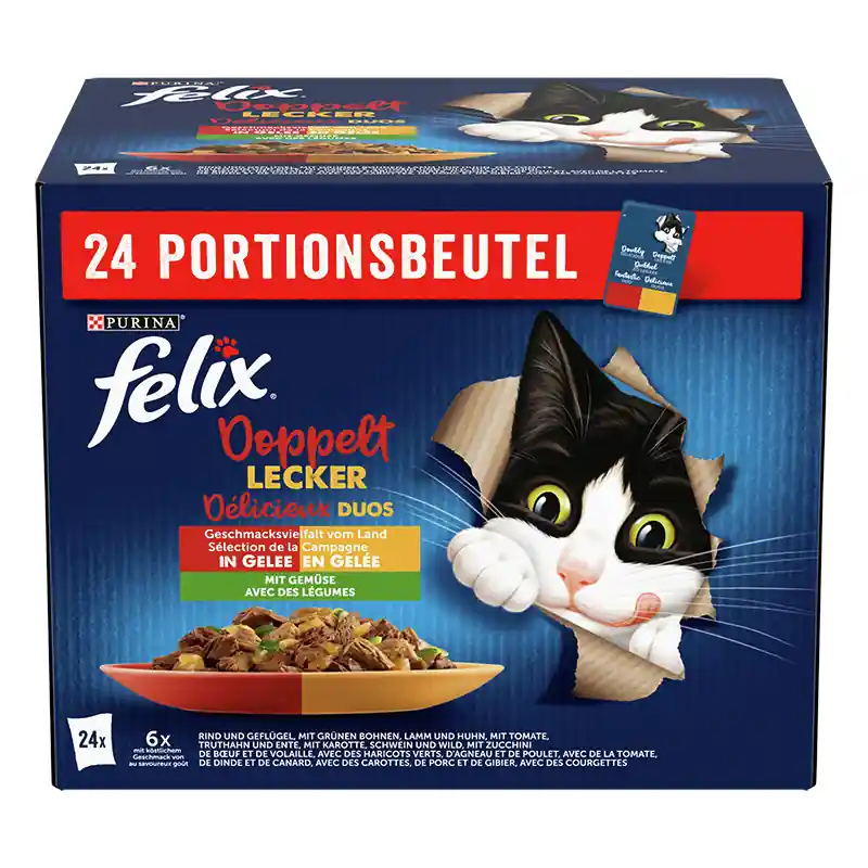 Felix So gut wie es aussieht - Doppelt Lecker Geschmacksvielfalt vom Land Gemüse 24 x 85 g Online Kaufen